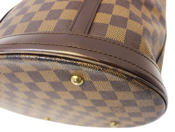 LOUIS VUITTON Damier Ebene Bucket GM Shoulder Bag