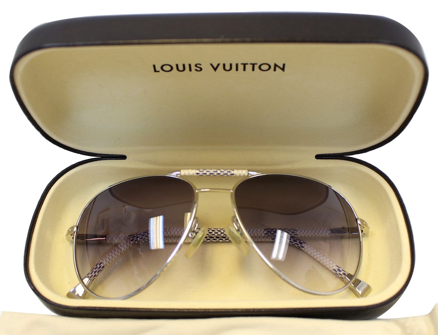 Louis Vuitton Goldtone Metal Frame Monogram Conspiration Pilote