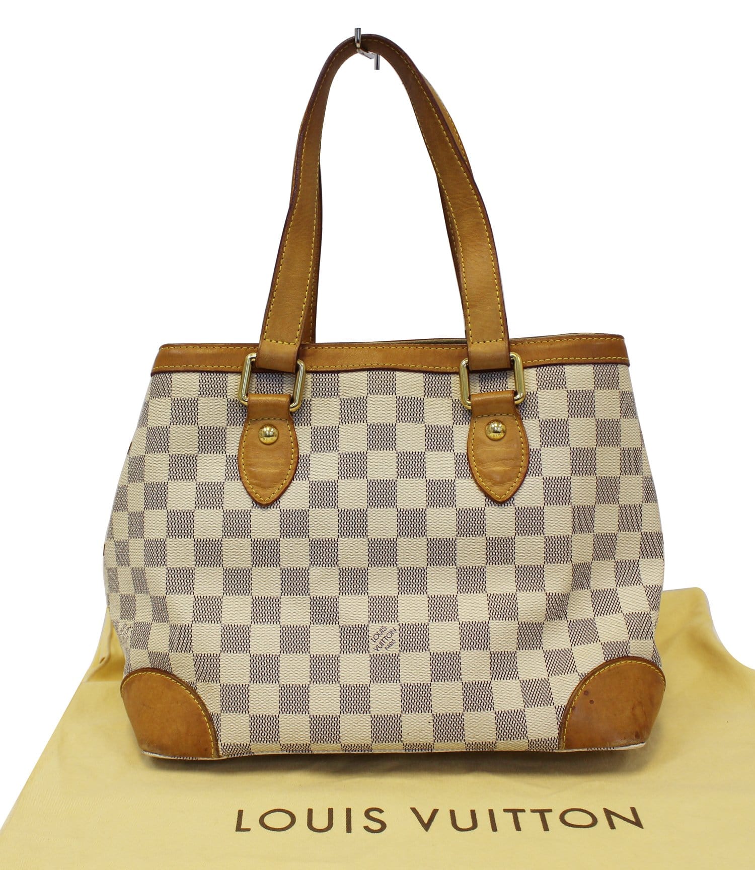 Shop for Louis Vuitton Damier Azur Canvas Leather Hampstead PM Bag