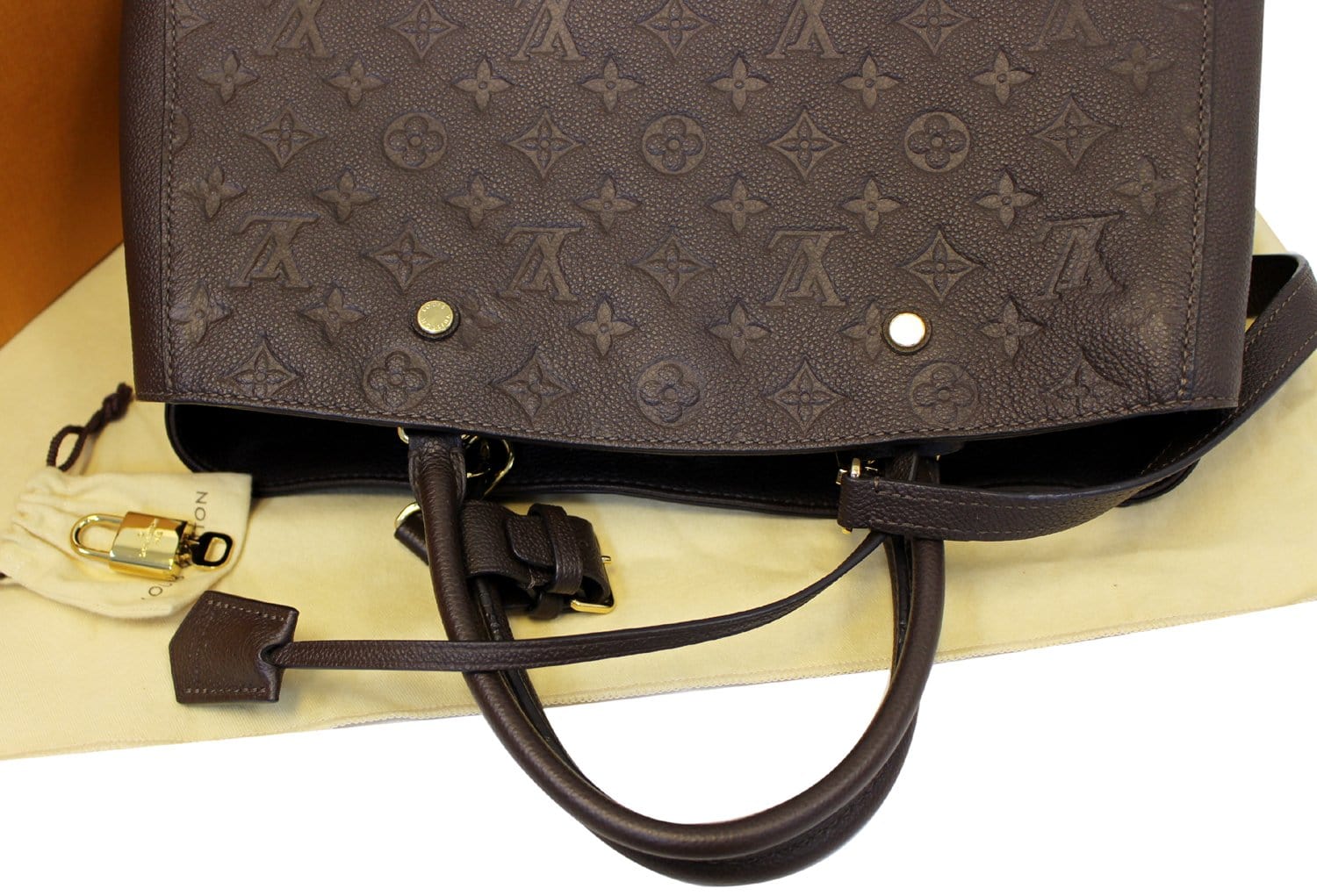 Louis Vuitton Montaigne Handbag Monogram Empreinte Leather GM For