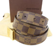 Louis Vuitton Damier Men's Leather Brown Belt Size 80