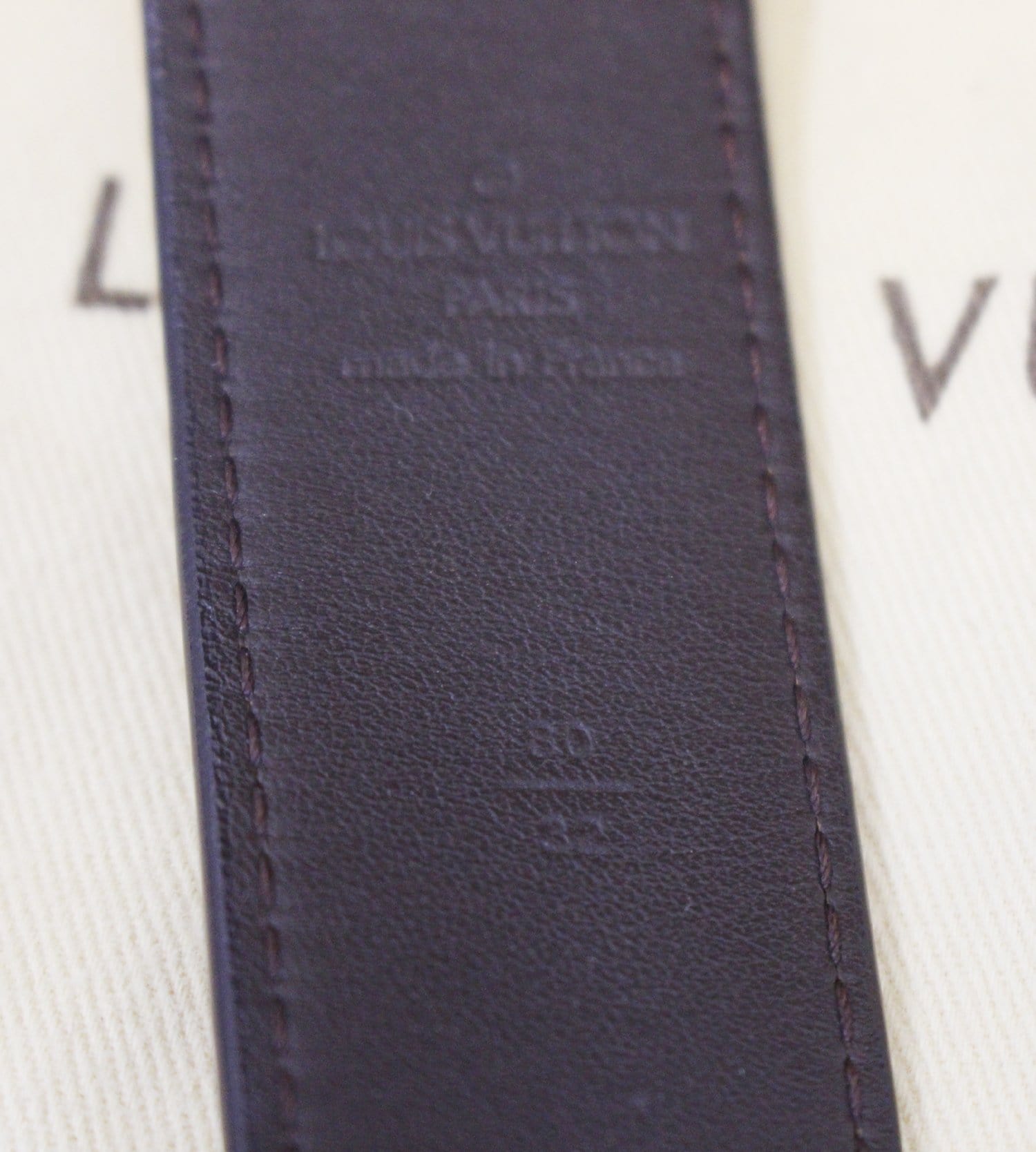 Initiales leather belt Louis Vuitton Brown size 80 cm in Leather - 36396039