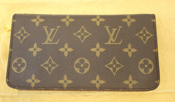 LOUIS VUITTON Monogram Canvas Brown Porte Monnaie Zippy Wallet