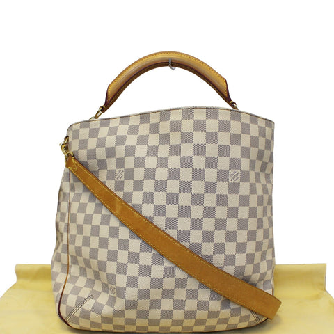 Louis Vuitton Damier Soffi Azur White Shoulder Handbag