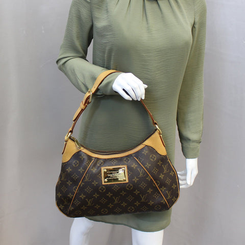 LOUIS VUITTON Thames PM Monogram Canvas Brown Shoulder Bag