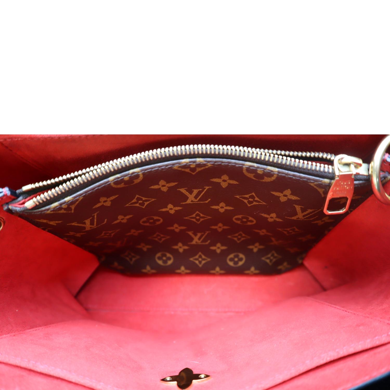 Flower tote leather handbag Louis Vuitton Red in Leather - 34747538