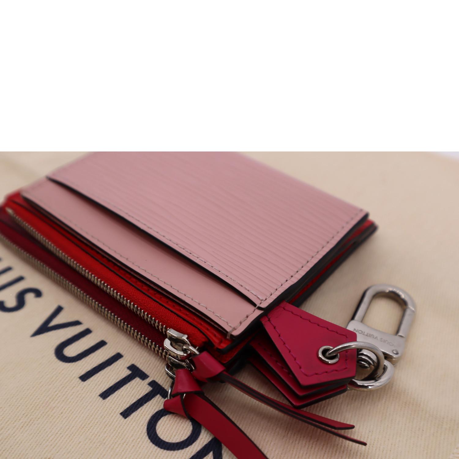 Louis Vuitton Rose Ballerine/Black Epi Leather Trunk Multicartes Wallet  Louis Vuitton
