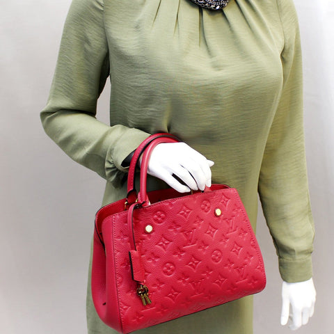 LOUIS VUITTON Dahlia Empreinte Leather Montaigne BB Shoulder Bag