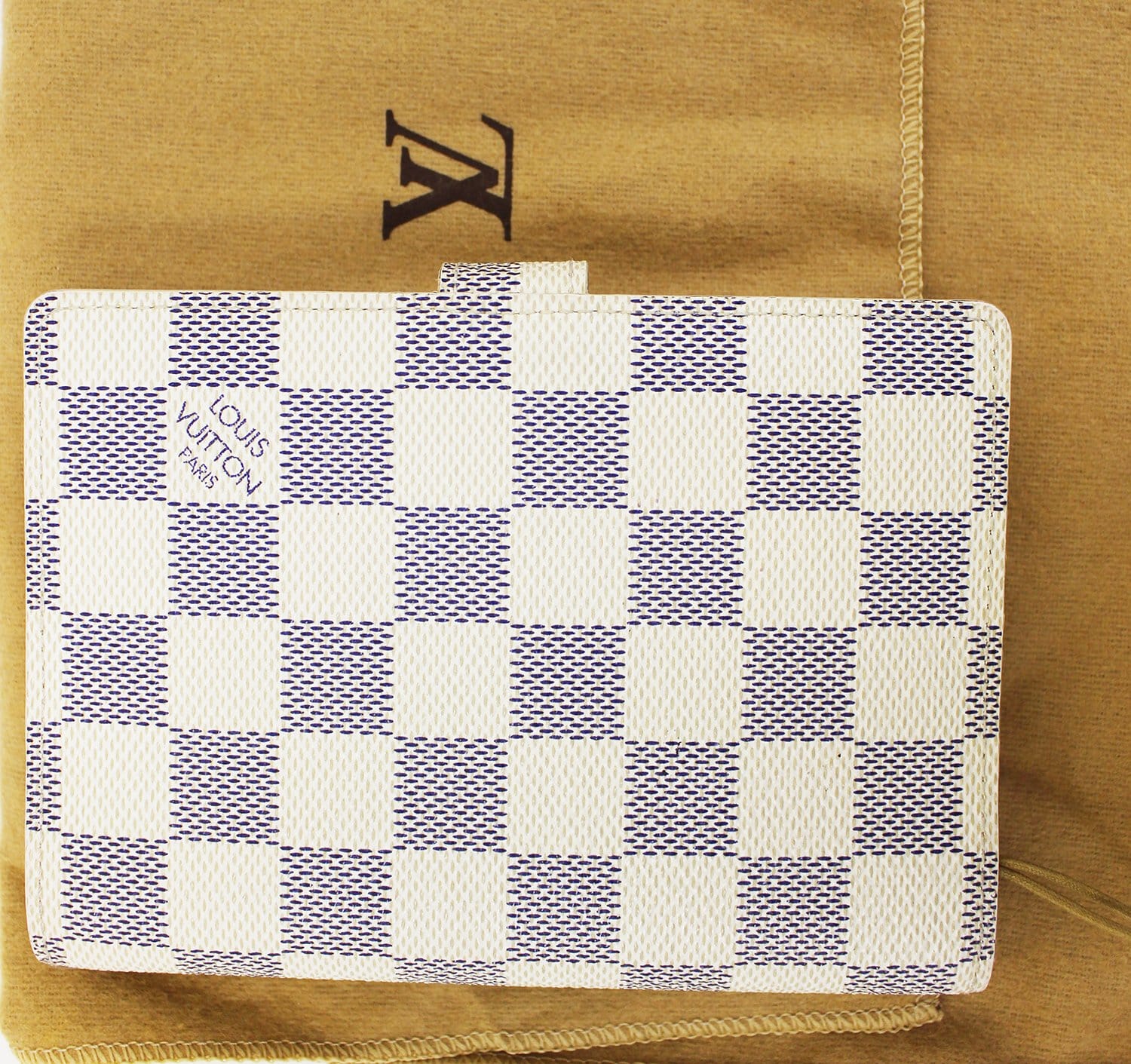 Louis Vuitton Damier Azur Agenda PM Notebook Diary Cover LV 6 Holes