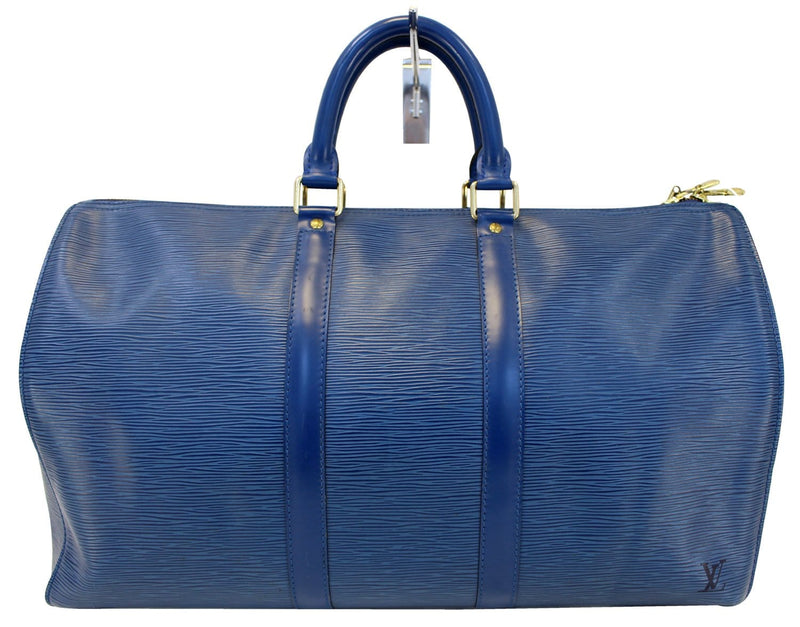 Lot - Louis Vuitton Keepall 45 Travel Bag, 1993, in blue Epi leather