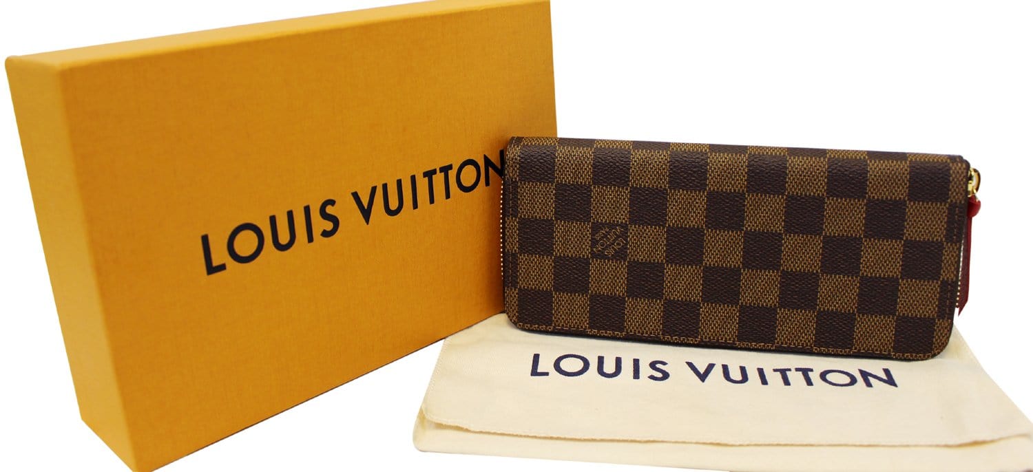 .com: Louis Vuitton Clemence Wallet Damier Ebene Canvas