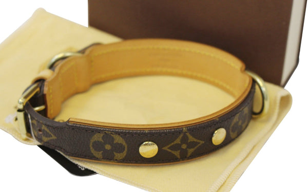 LOUIS VUITTON Monogram Canvas Collier Baxter MM Lead Dog Collar