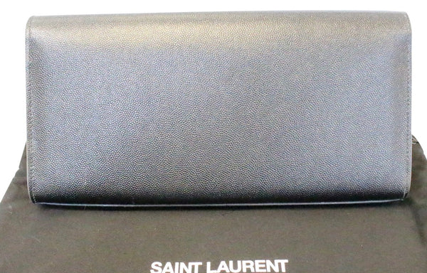 YVES SAINT LAURENT Kate Black Leather Clutch