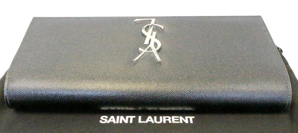 YVES SAINT LAURENT Kate Black Leather Clutch