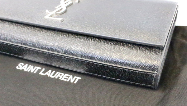 YVES SAINT LAURENT Kate Black Leather Clutch