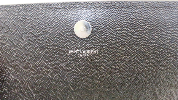 YVES SAINT LAURENT Kate Black Leather Clutch