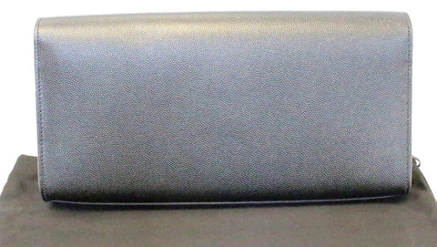 YVES SAINT LAURENT Kate Black Leather Clutch