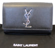 YVES SAINT LAURENT Kate Black Leather Medium Chian Clutch Crossbody Bag