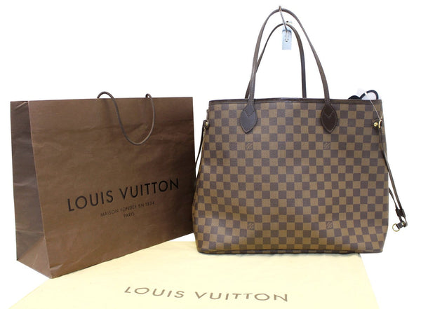 LOUIS VUITTON Damier Ebene Neverfull GM Brown Tote Bag