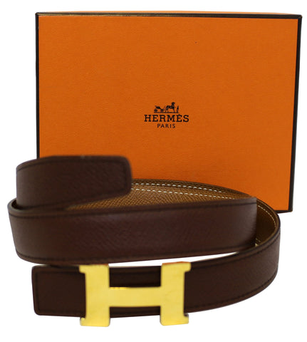 HERMES Constance Buckle H Reversible Belt Size 65