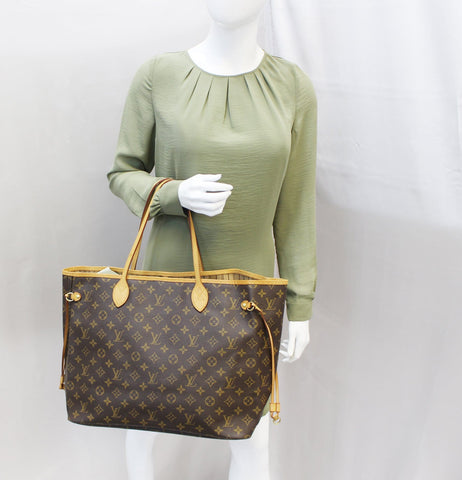 LOUIS VUITTON Monogram Canvas Brown Neverfull GM Shoulder Bag