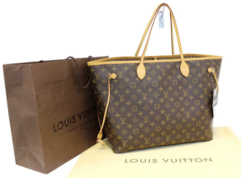 LOUIS VUITTON Monogram Canvas Brown Neverfull GM Shoulder Bag