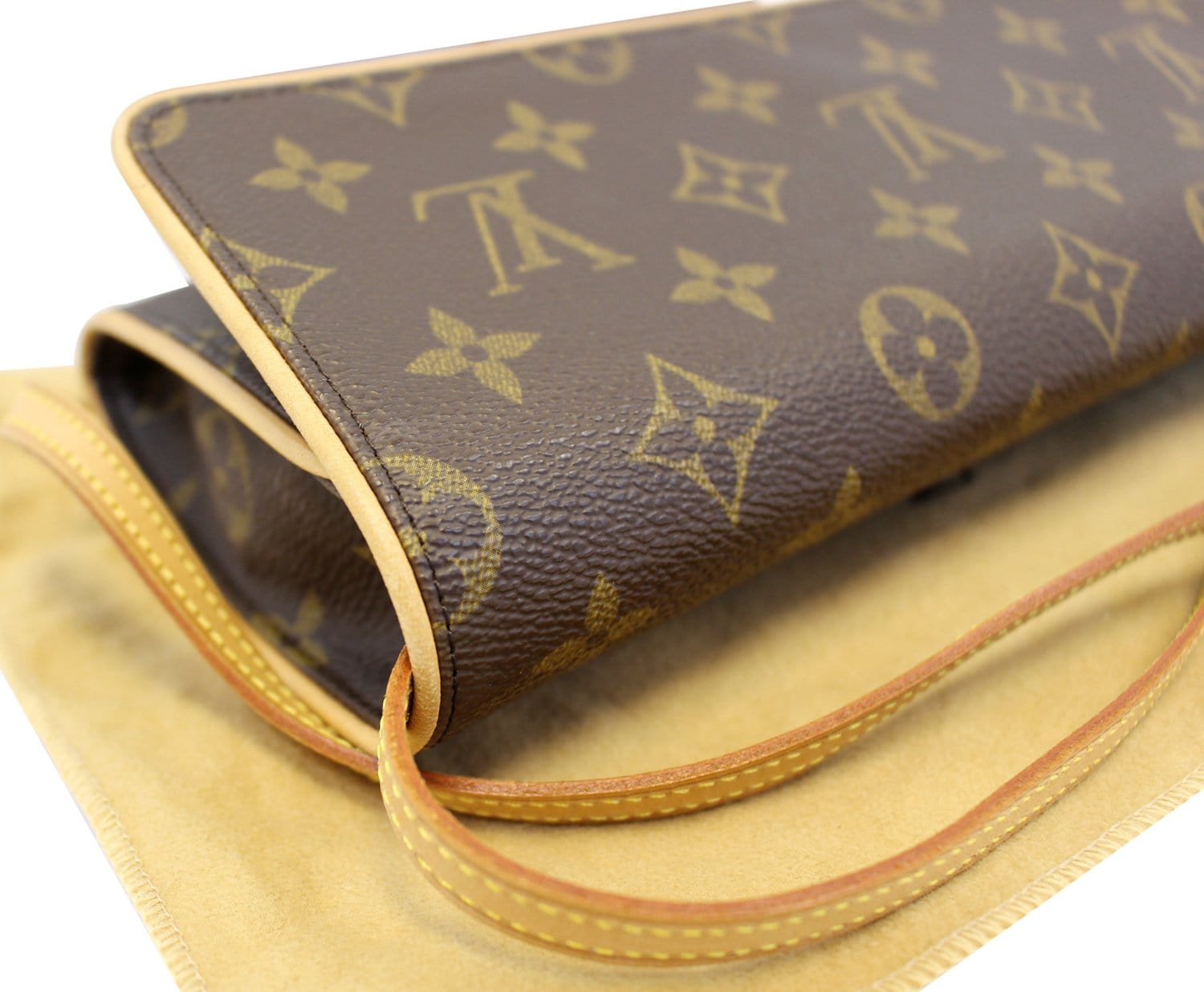 Authentic Louis Vuitton Monogram Pochette Twin GM Shoulder Bag M51852 LV  J9251