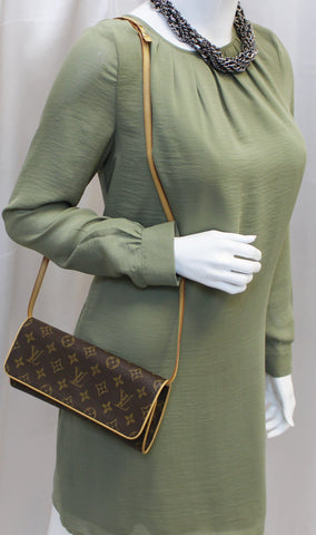 LOUIS VUITTON Monogram Canvas Pochette Twin GM Shoulder Crossbody Bag