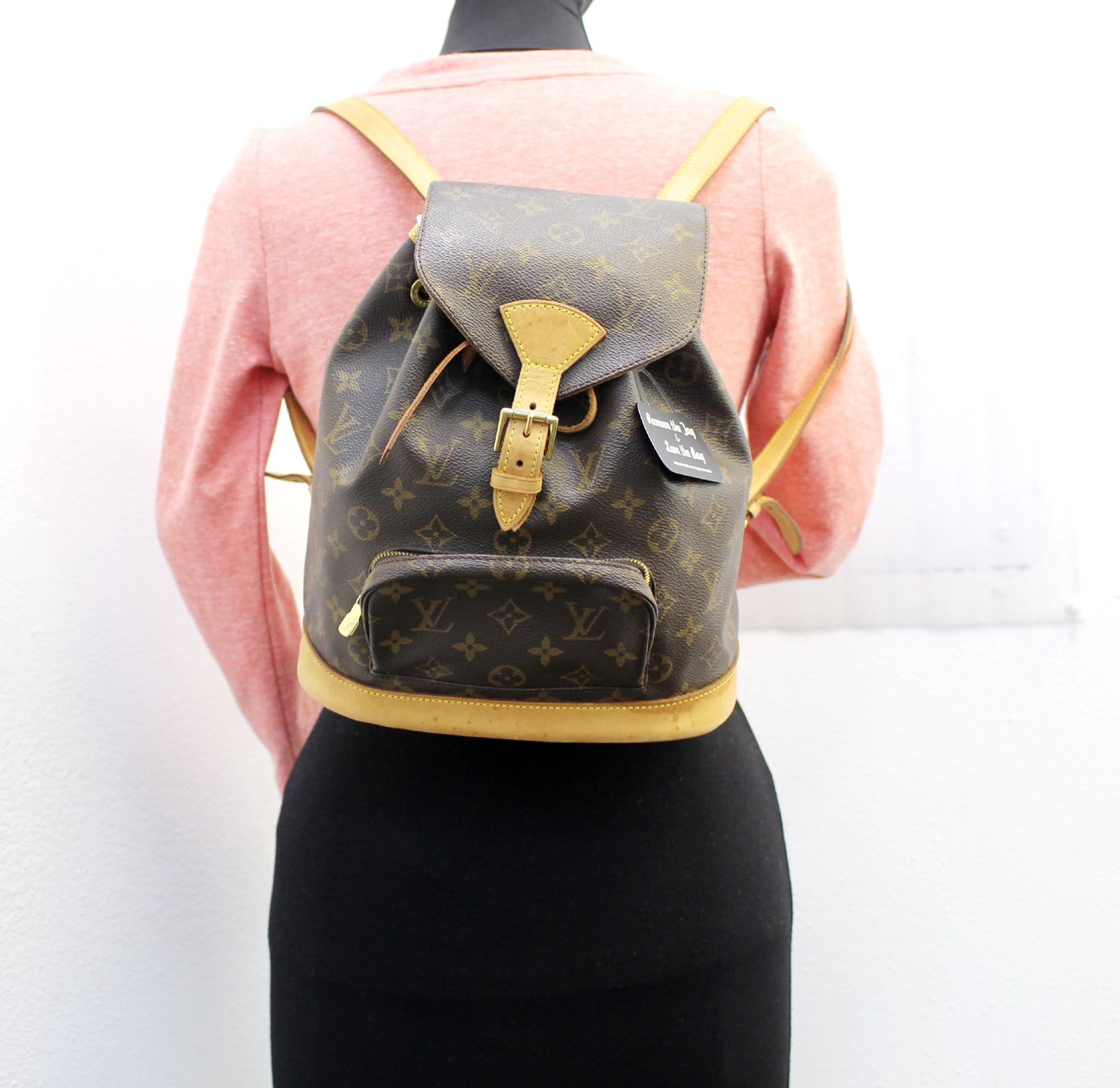 LOUIS VUITTON Backpacks Montsouris Louis Vuitton Cloth For Female for Women