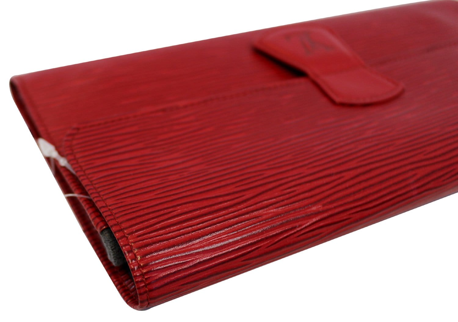 Authenticated Used Louis Vuitton Epi Ecrin Bijoux 10 M48217 Jewelry Case  Castilian Red Epi Leather
