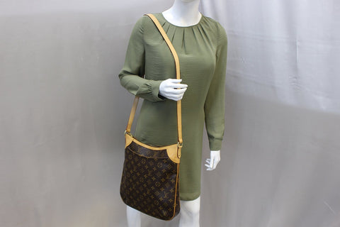 LOUIS VUITTON Monogram Canvas Odeon MM Brown Crossbody Bag