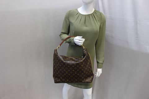 LOUIS VUITTON Monogram Canvas Sully MM Brown Shoulder Bag