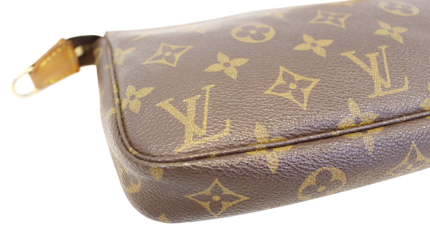 Louis Vuitton Brown Canvas Monogram Pochette Accessoires Long Strap bag Louis  Vuitton
