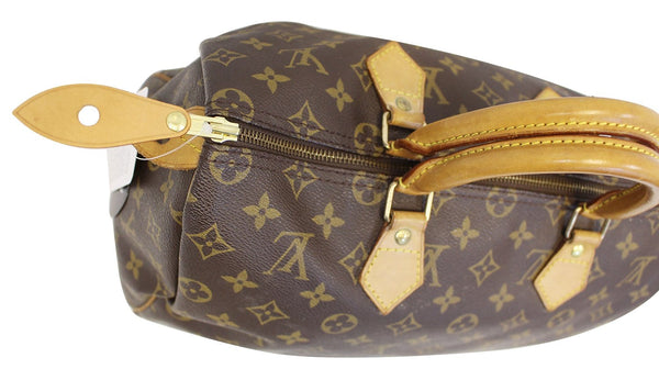 LOUIS VUITTON Pre Owned Satchel Bag Monogram Canvas Speedy 35 Brown