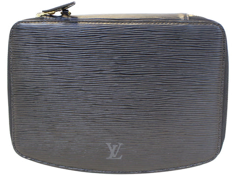 LOUIS VUITTON Epi Leather Black Poche Monte Carlo Jewelry Case 