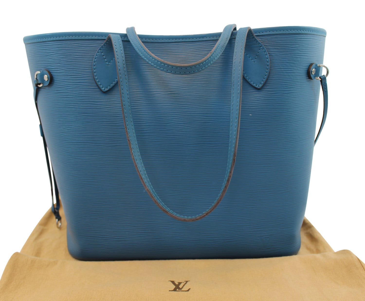 Louis Vuitton - Authenticated Neverfull Handbag - Leather Blue Plain for Women, Very Good Condition