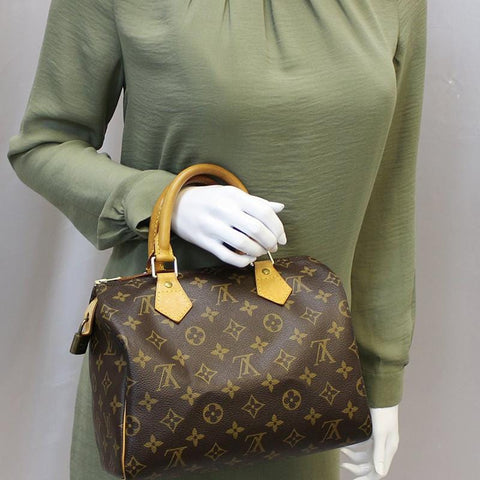 LOUIS VUITTON Monogram Canvas Speedy 25 Satchel Bag