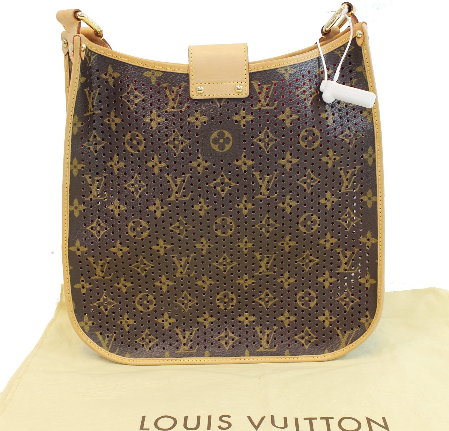 LOUIS VUITTON Monogram Perforated Pochette Accessories Bag Fuchsia 115650