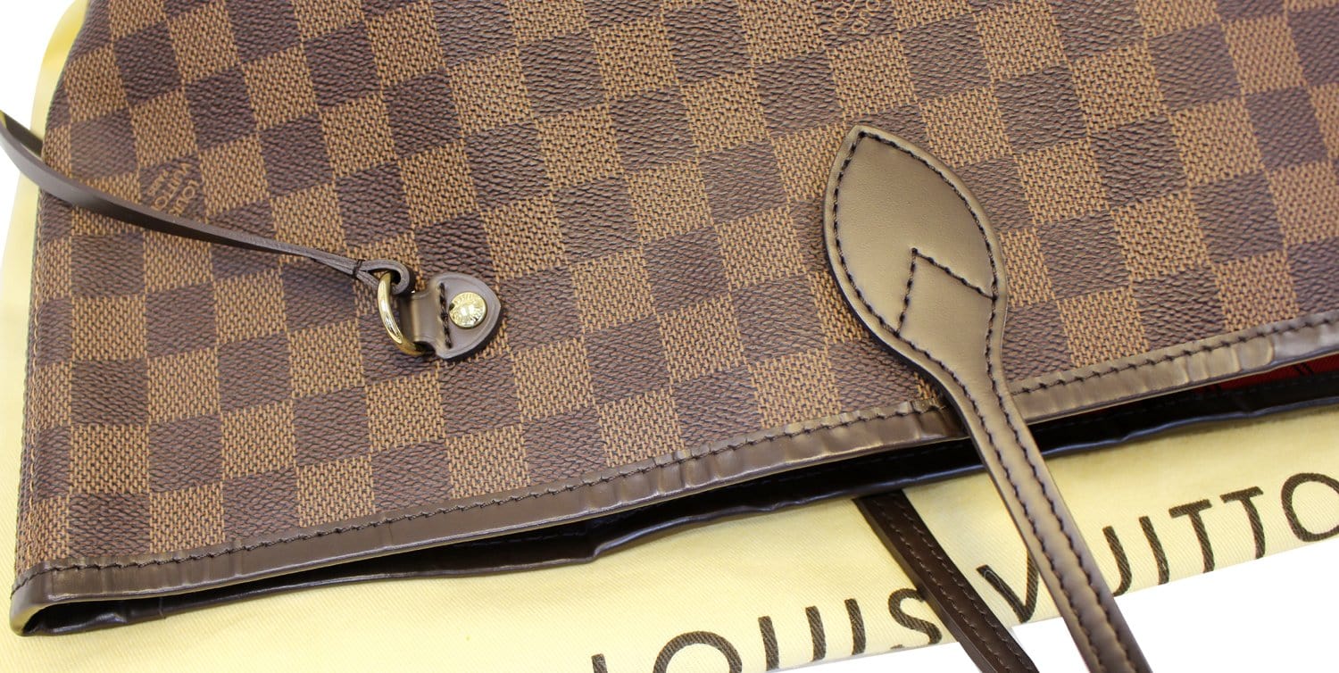 Louis Vuitton Large Damier Ebene Neverfull GM Tote Bag 6lv34s