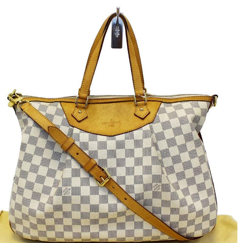 LOUIS VUITTON Damier Azur Siracusa GM Shoulder Handbag