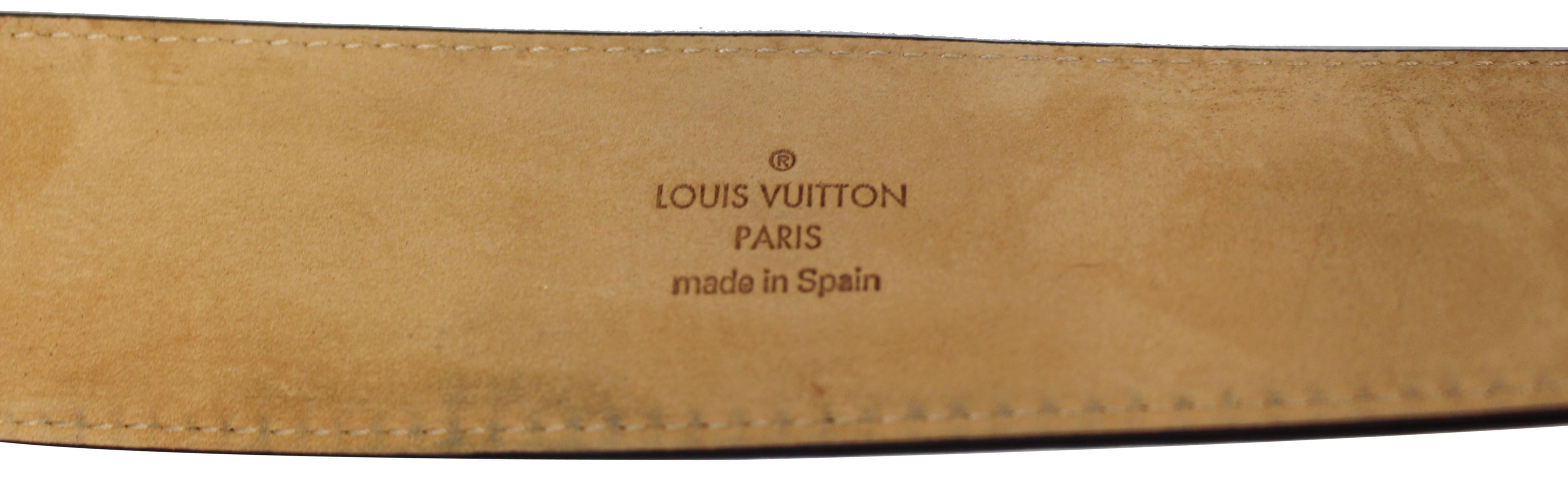 LOUIS VUITTON INITIALS BELT IN LV M BUCKLE MONOGRAM CANVAS9608 T85 BELT  Brown Leather ref.728438 - Joli Closet