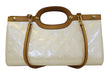 LOUIS VUITTON Cream Vernis Leather Roxbury Drive Shoulder Bag