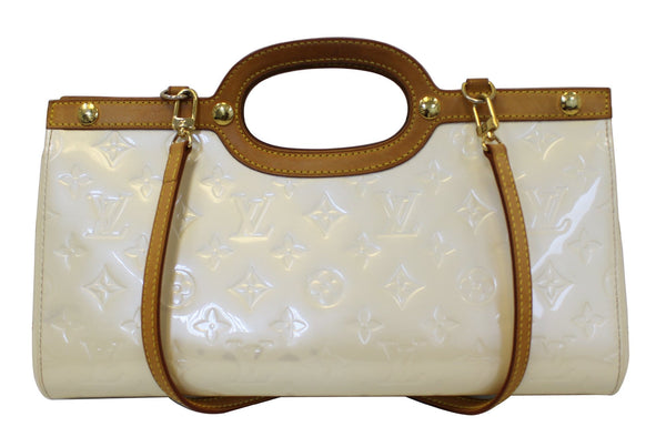 LOUIS VUITTON Cream Vernis Leather Roxbury Drive Shoulder Bag