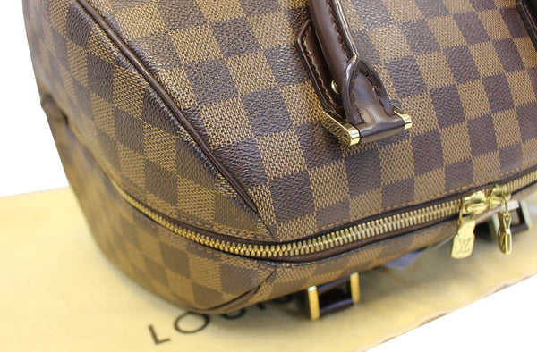 LOUIS VUITTON Damier Ebene Ribera MM Brown Satchel Bag