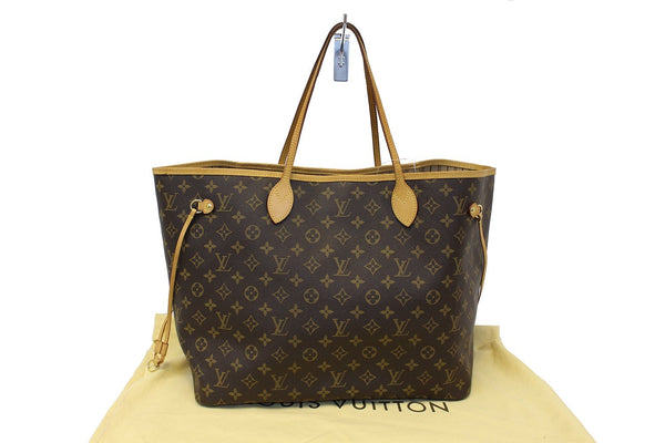 LOUIS VUITTON Monogram Canvas Neverfull GM Brown Tote Bag