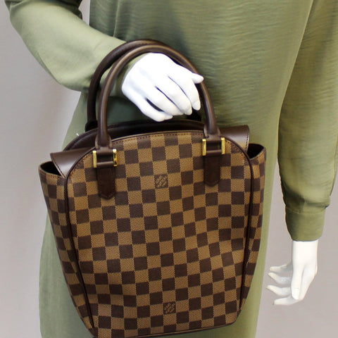 LOUIS VUITTON Damier Ebene Sarria Seau Tote Bag