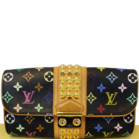 LOUIS VUITTON Black Monogram Multicolore Courtney Clutch Bag