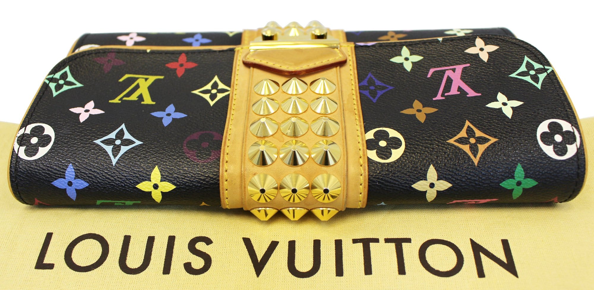 Louis Vuitton Monogram Multicolor Courtney Clutch Noir