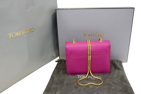 TOM FORD Sienna Small Leather Hot Pink Crossbody Bag