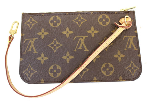 LOUIS VUITTON Monogram Canvas Pochette Wristlet Neverfull MM